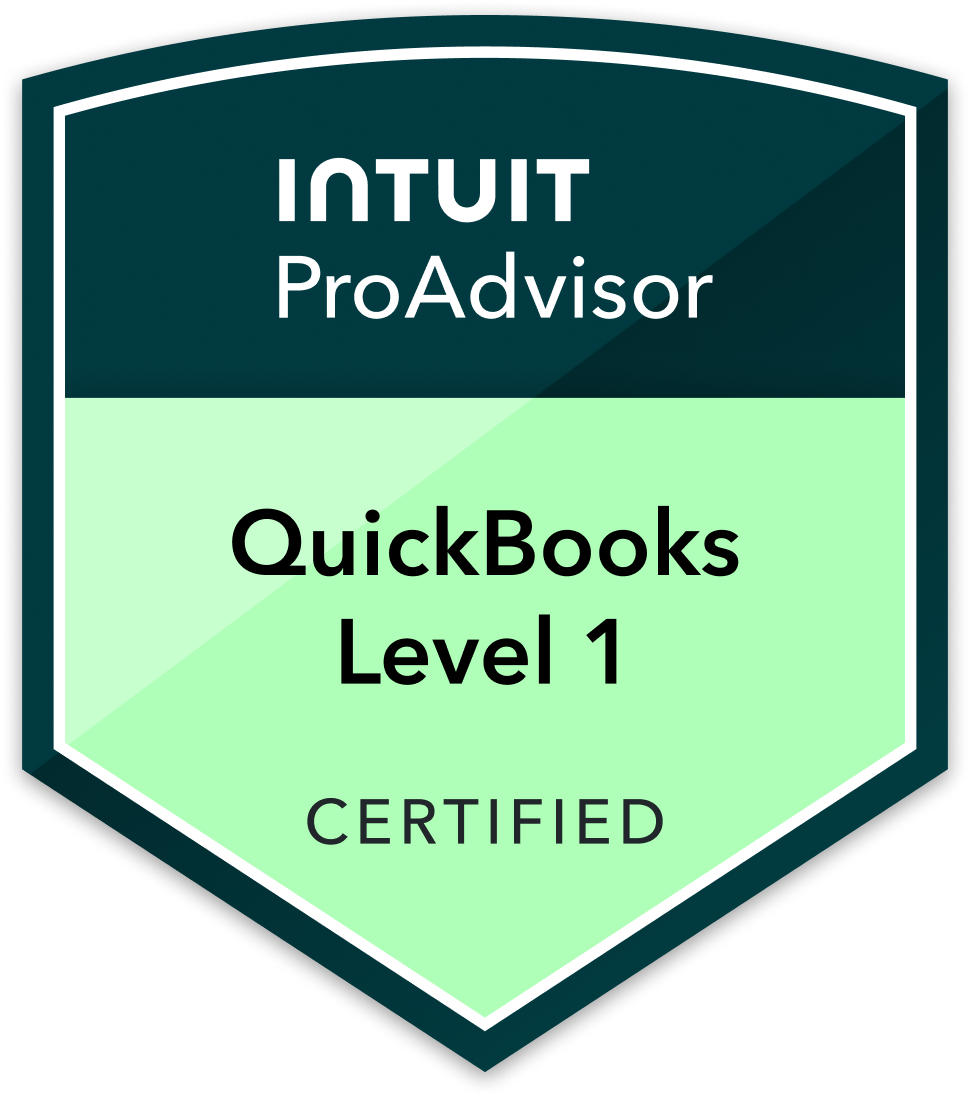 Intuit QuickBooks ProAdvisor — Level 1 Certified